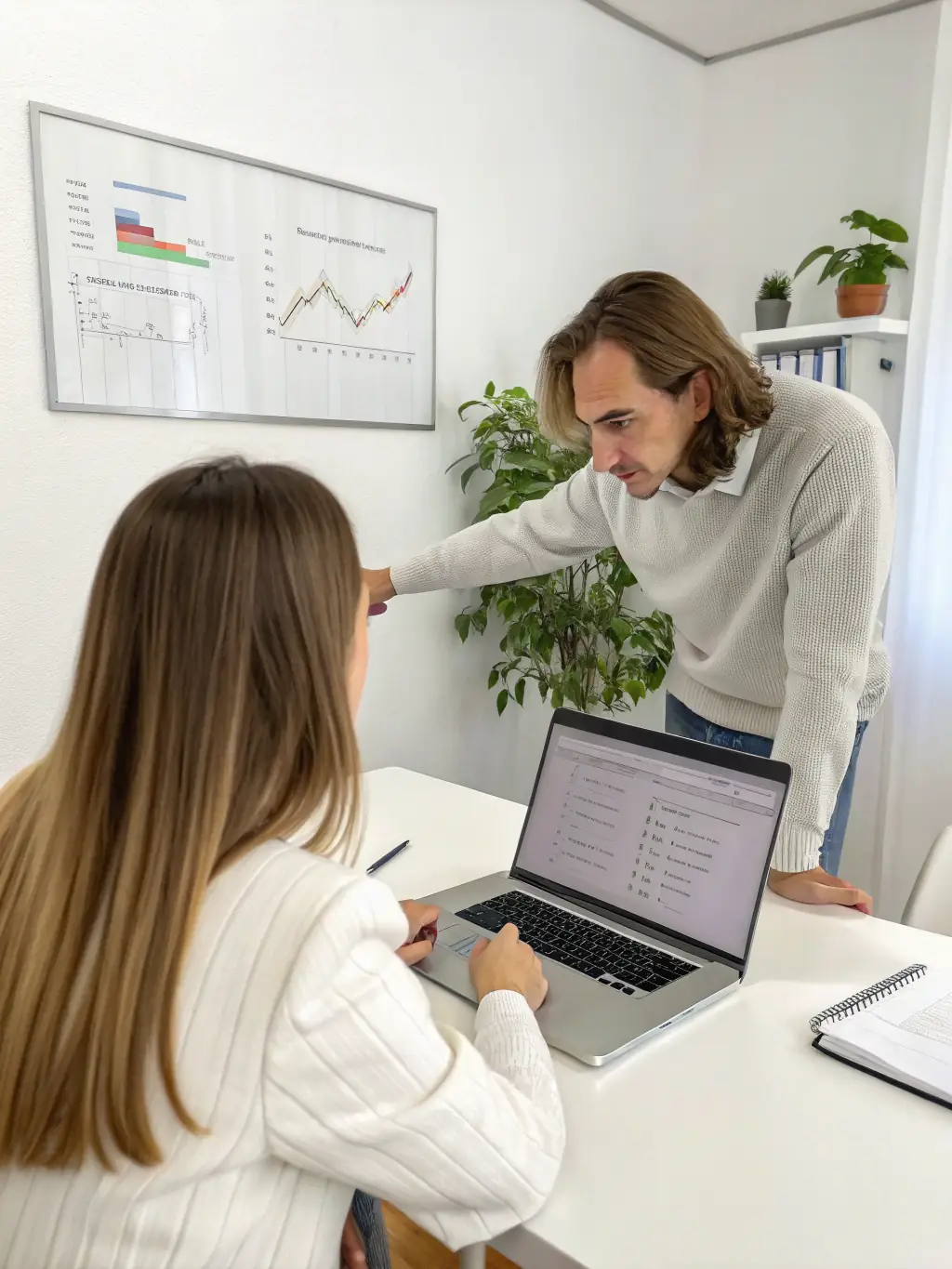 A woman confidently managing financial spreadsheets and charts on her laptop, representing financial literacy and control.